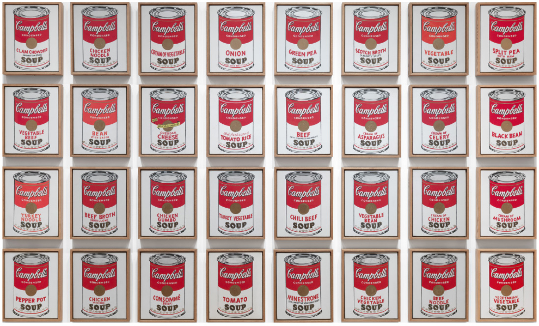 Andy Warhol<br />
Campbell's Soup Cans<br />
1962